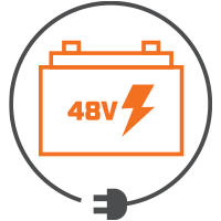 A Battery Icon with a 48V Label